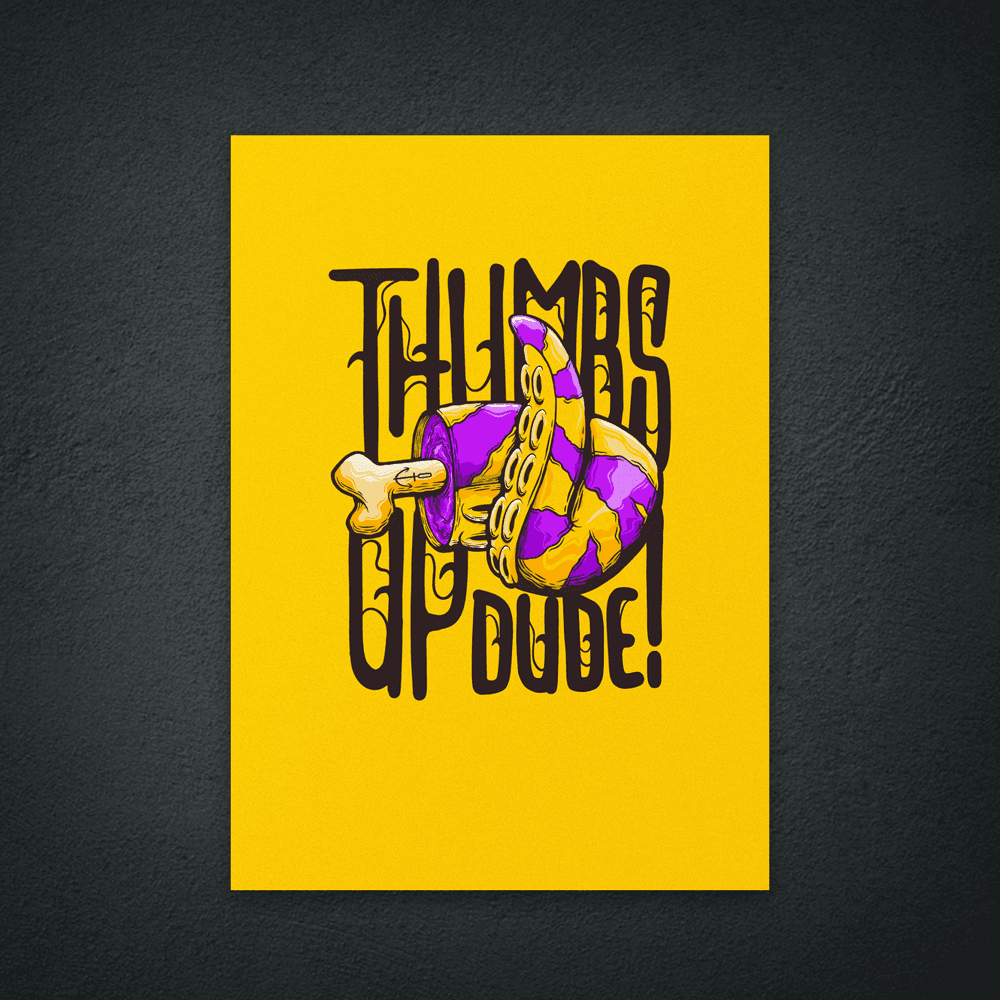 Postkarte Thumbs up Dude!
